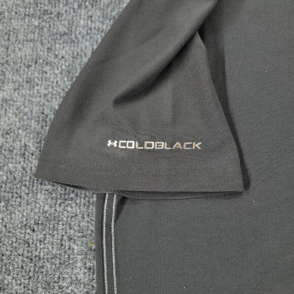 Under Armour Shirt Men Medium Gray HeatGear Logo Graphic Tee Short Sleeve Adult - Picture 6 of 14